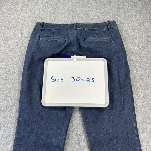 Banana Republic Hampton Fit Pants Womens 8 Blue Denim Stretch Trouser 30x25 - Picture 14 of 14